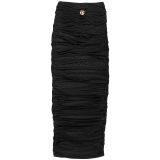 Women Sexy Strapless See-Through Mesh Top and Long Skirt Two-Piece Set