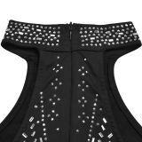 Women Elegant Solid Beaded Jumpsuit