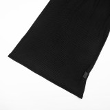 Women Autumn Solid Sexy Hollow-Out Mesh Patchwork Dress