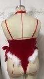 Christmas Women Suspender Plush Uniform Sexy Lingerie