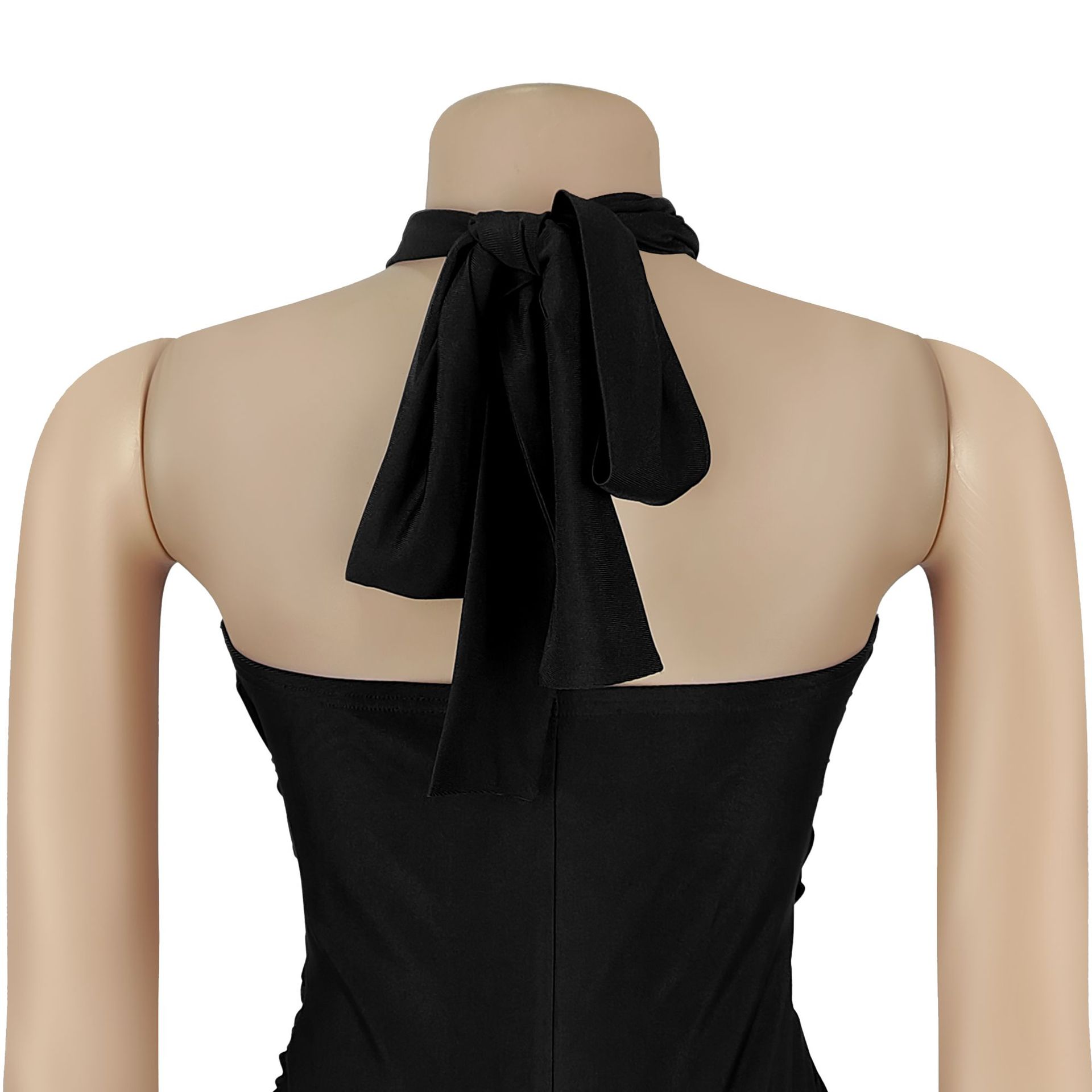 Solid Halter Neck Wide-Leg Jumpsuit for Casual Events