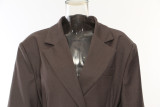 Women Belted Blazer Jacket