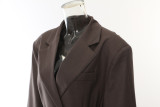 Women Belted Blazer Jacket
