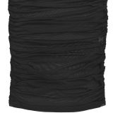 Women Sexy Strapless See-Through Mesh Top and Long Skirt Two-Piece Set