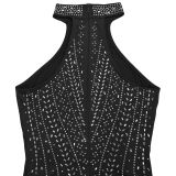 Women Elegant Solid Beaded Jumpsuit