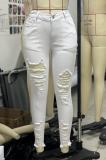 Fashion Washed Ripped Women's Denim Pants