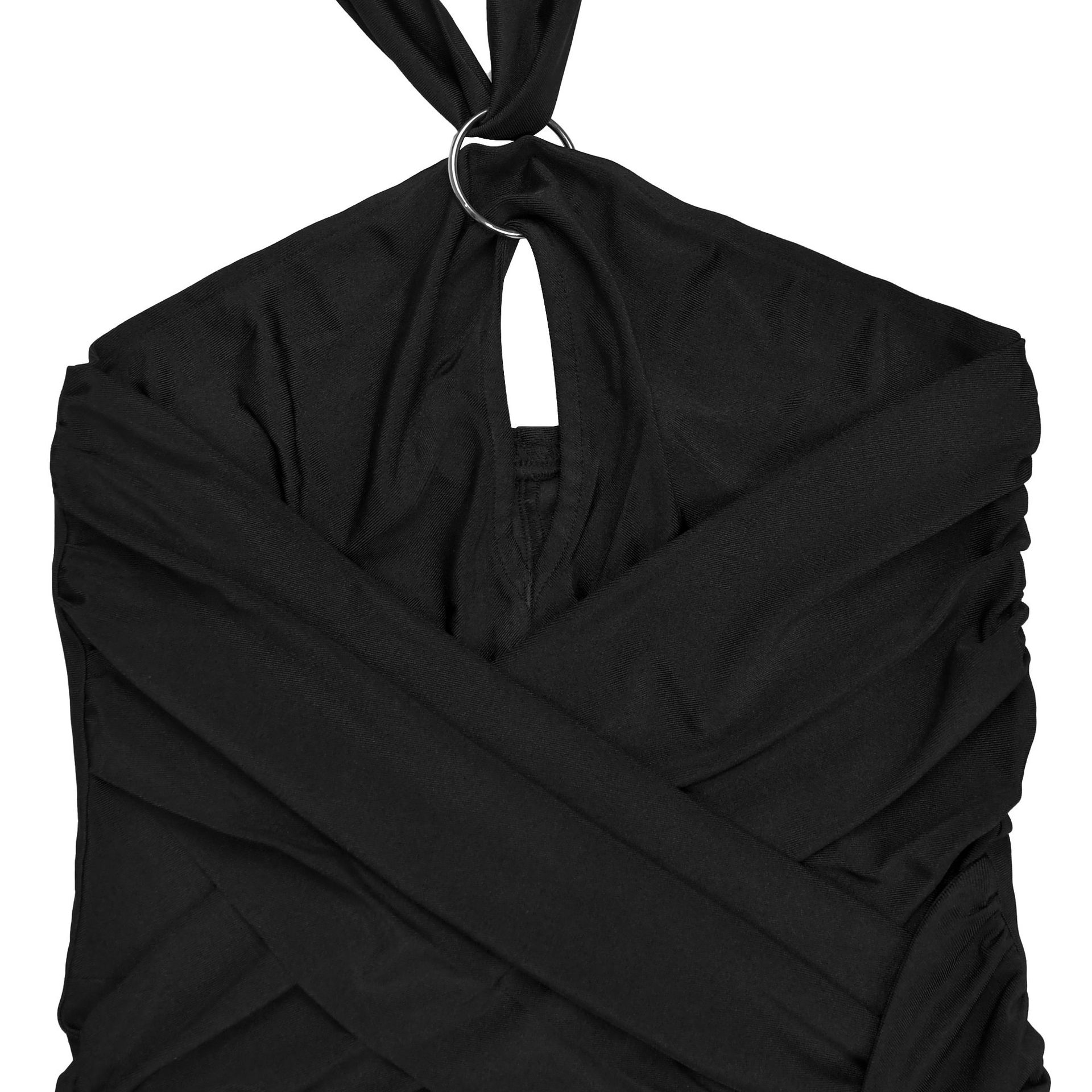 Solid Halter Neck Wide-Leg Jumpsuit for Casual Events