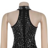 Women Elegant Solid Beaded Jumpsuit