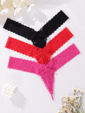 Women's Multi-Color Lace Low-Rise Comfortable Seamless Thong