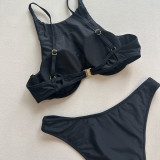 Women's Sexy Solid Color Underwire Bikini Set