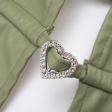 Fall Women's Sexy Faux Leather Metal Decor Halter Neck Low Back Dress