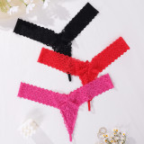 Women's Multi-Color Lace Low-Rise Comfortable Seamless Thong