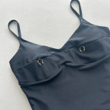 Women's Solid Color Sexy One-Piece Swimsuit