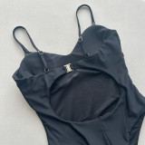 Women's Solid Color Sexy One-Piece Swimsuit
