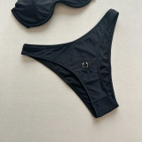 Women's Sexy Solid Color Underwire Bikini Set