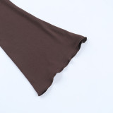 Fall Women's Sexy Off-Shoulder Ruffle Long-Sleeve Dress