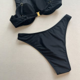 Women's Sexy Solid Color Underwire Bikini Set