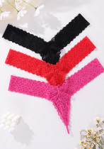 Women's Multi-Color Lace Low-Rise Comfortable Seamless Thong