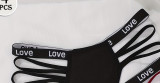 Fashion Multi-Color Sexy Letter Love Print Seamless Thong