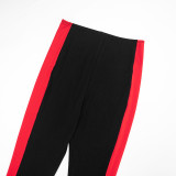 Fall-Winter Women's Casual High-Waist Color Block Straight-Leg Pants