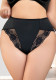 Plus Size Mid-Rise Transparent Triangle Panties