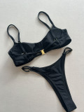Women's Solid Color Sexy Bikini Set