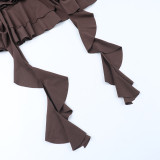 Fall Women's Sexy Off-Shoulder Ruffle Long-Sleeve Dress