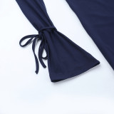 Fall-Winter Women's Sexy Lace Long-Sleeve Slim Waist Bodycon Dress