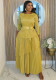 Women's Ruffle Tie Waist Asymmetric Hem Pleated Top Skirt Set