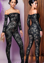 Women Sexy See-Through Strapless Jumpsuit Women Sexy See-Through Strapless Jumpsuit