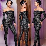 Women Sexy See-Through Strapless Jumpsuit