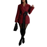 American Sports Casual Digital Print Long-Sleeved Round Neck Top