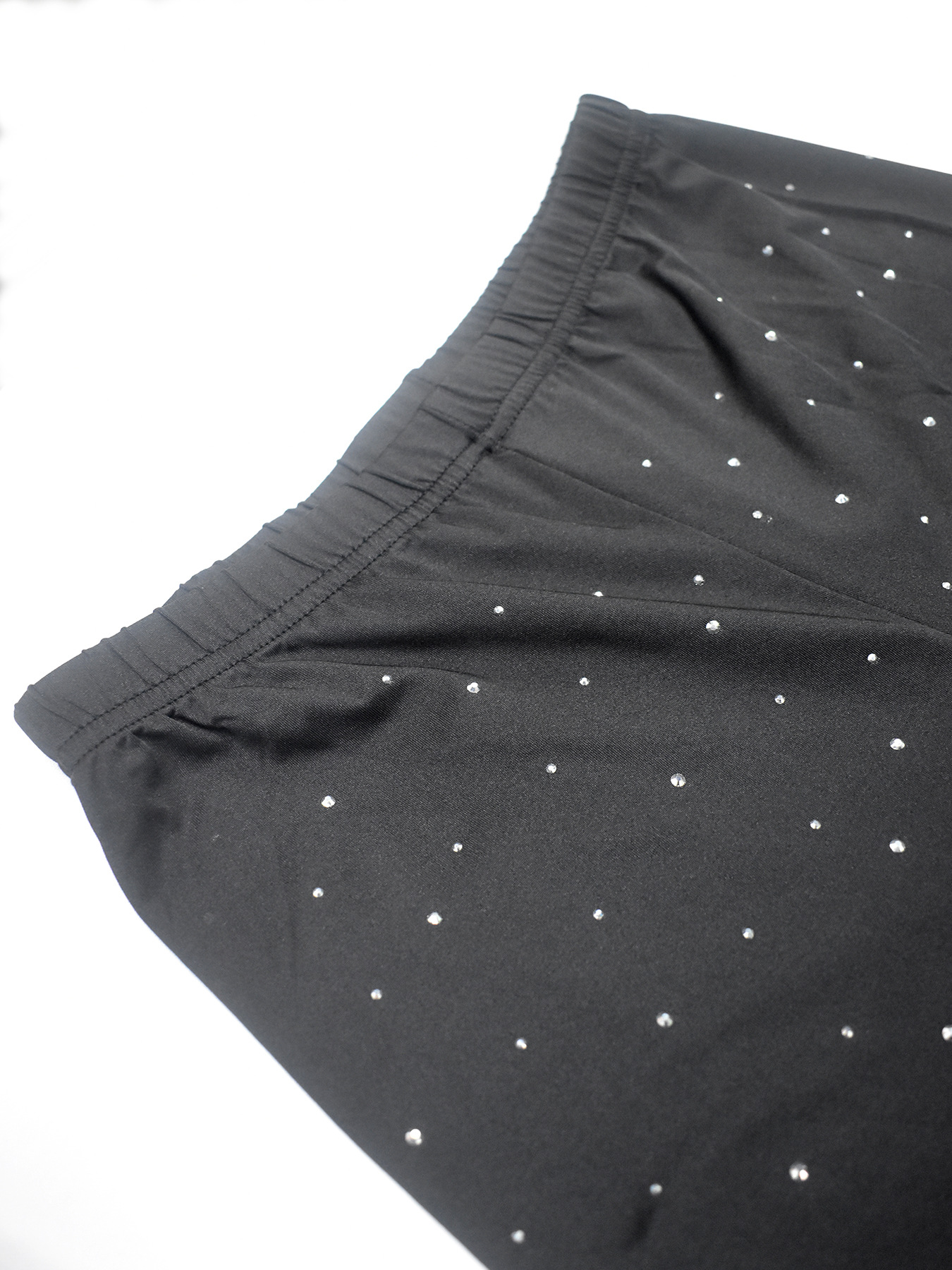 Women autumn rhinestone mesh sexy long-sleeved top and pant set