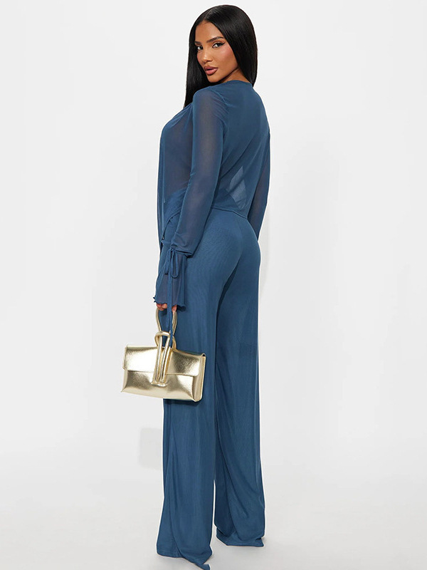 Women Pu-Leather Long-Sleeved Jacket and Bodycon Dress Two-Piece Set