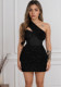 Women Rhinestone Hollow-out Maxi Dress
