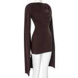 Women Sleeveless Sexy Dress with Swing Neck