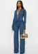 Women Pu-Leather Long-Sleeved Jacket and Bodycon Dress Two-Piece Set