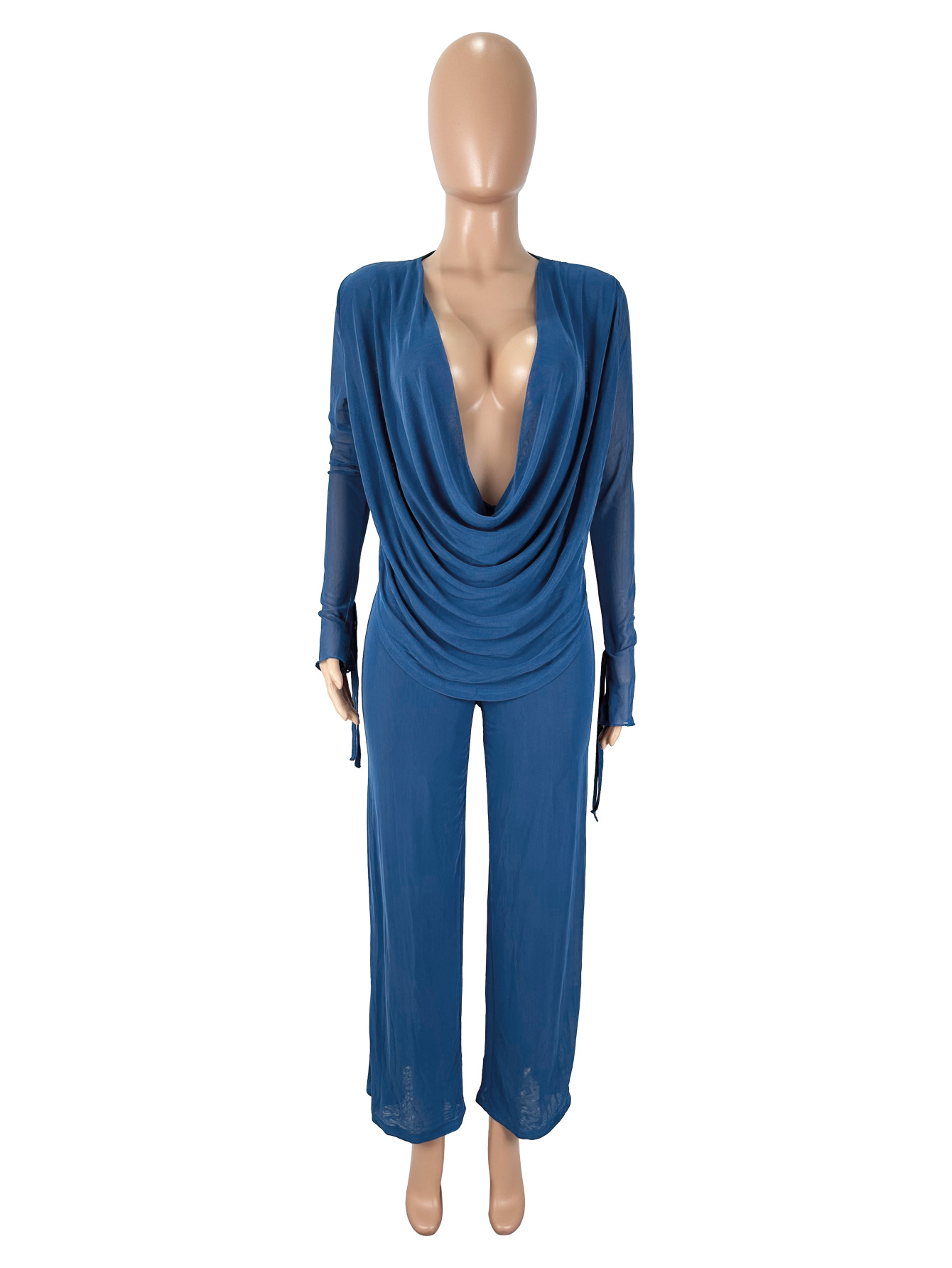 Women Pu-Leather Long-Sleeved Jacket and Bodycon Dress Two-Piece Set