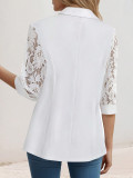 Women Elegant Solid Lace Wear Blazer