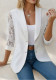 Women Elegant Solid Lace Wear Blazer