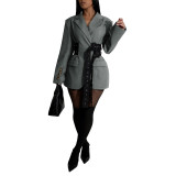 American Sports Casual Digital Print Long-Sleeved Round Neck Top