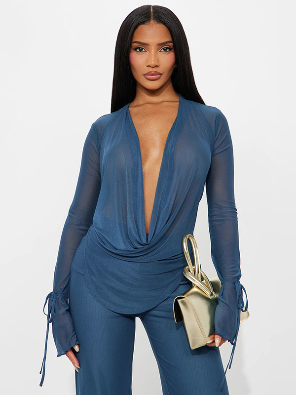 Women Pu-Leather Long-Sleeved Jacket and Bodycon Dress Two-Piece Set