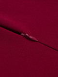 Women Spring/Autumn Color-Blocked Round Neck Off-Shoulder Slit Solid Bodycon Dress