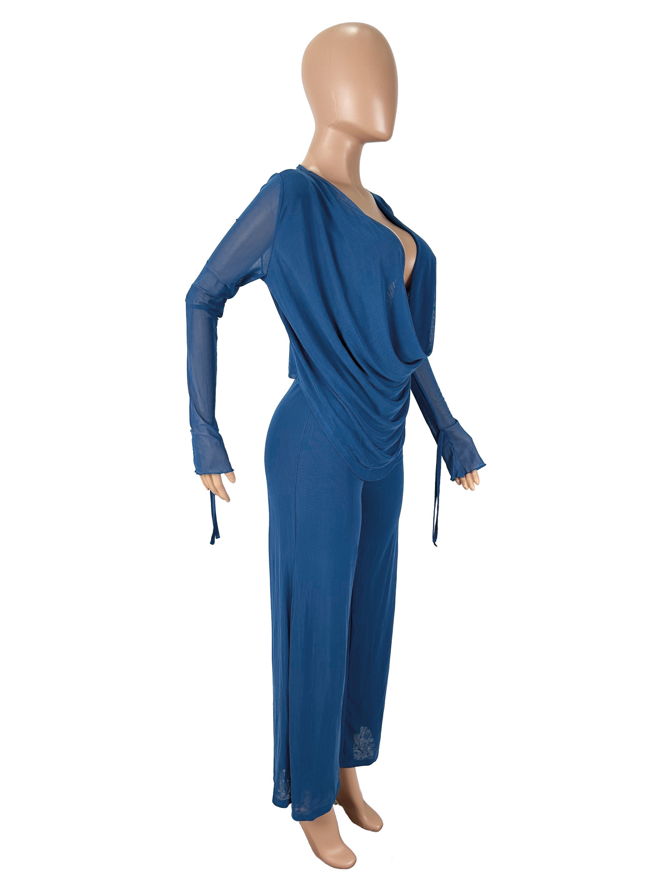 Women Pu-Leather Long-Sleeved Jacket and Bodycon Dress Two-Piece Set