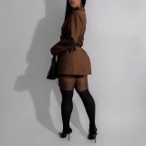 American Sports Casual Digital Print Long-Sleeved Round Neck Top