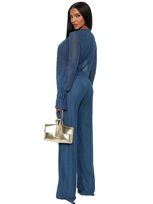 Women Pu-Leather Long-Sleeved Jacket and Bodycon Dress Two-Piece Set