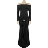 Women's Fashion Sexy Off Shoulder Long Dress
