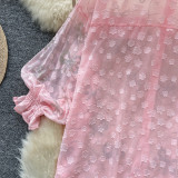 Women's Fashion Butterfly Beaded Thin Loose Chiffon Shirt