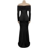 Women's Fashion Sexy Off Shoulder Long Dress