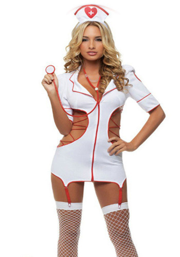 Plus Size Women's Nurse Role-Play Cosplay Costume
